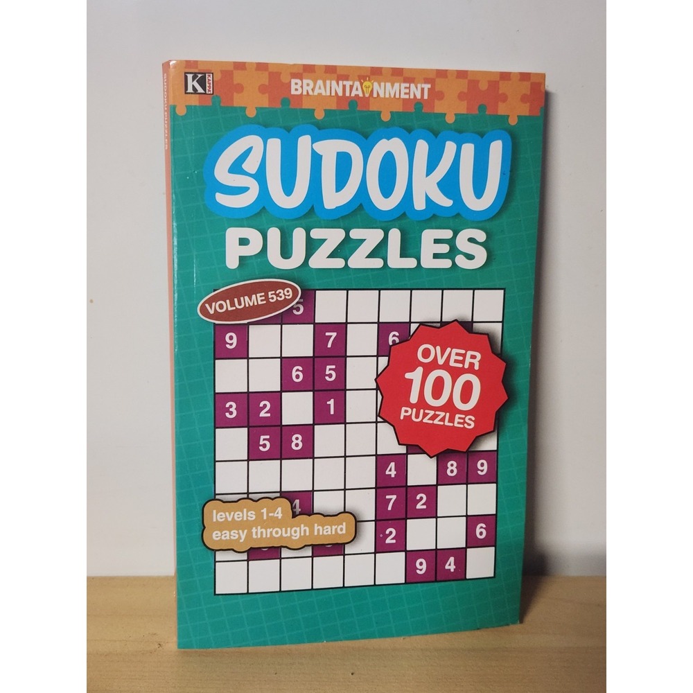 Braintainment Sudoku Puzzles Paperback Volume 539 Levels 1-4 Easy through Hard